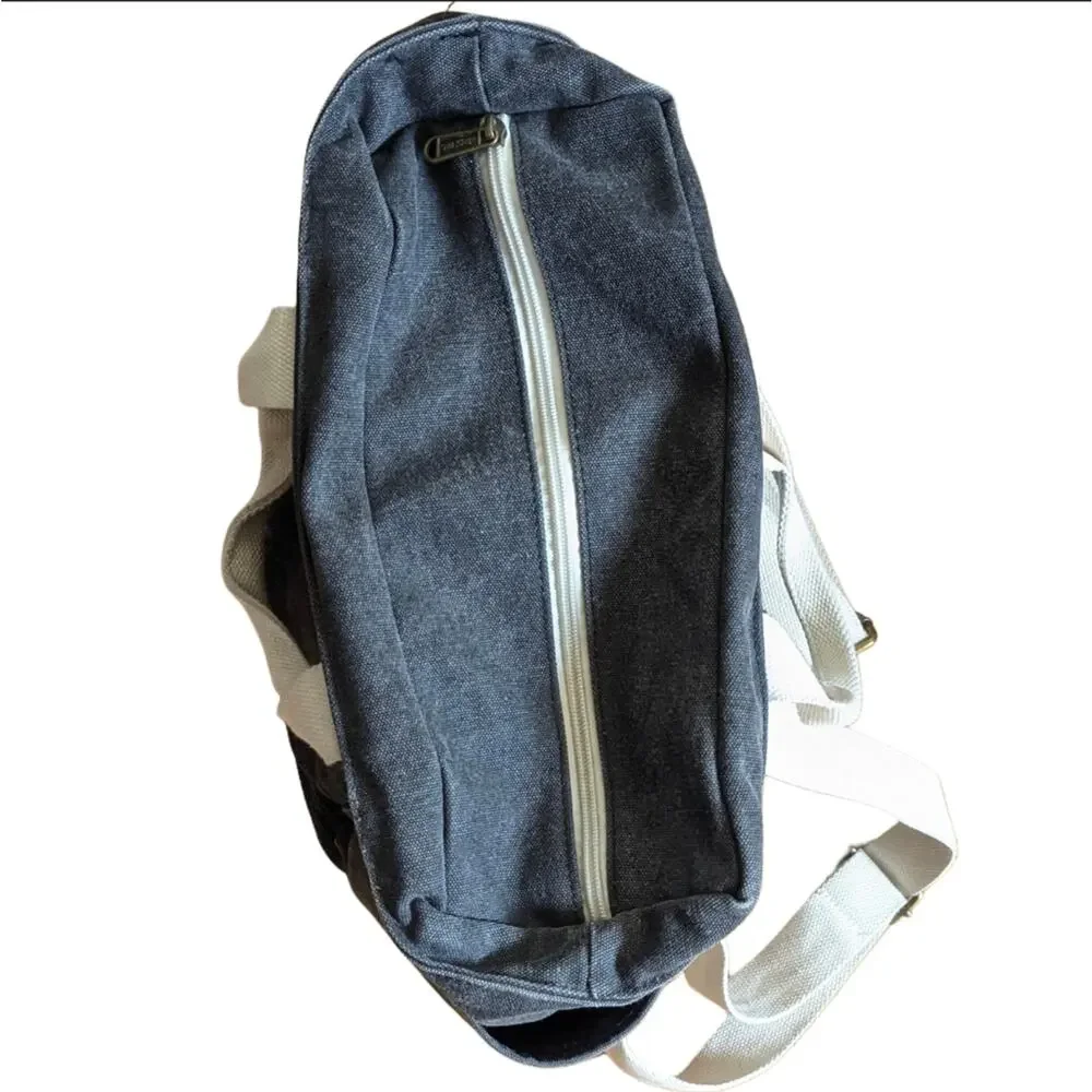 Birdling Washed Gray Backpacker Canvas Diaper Bag Carry All Backpack